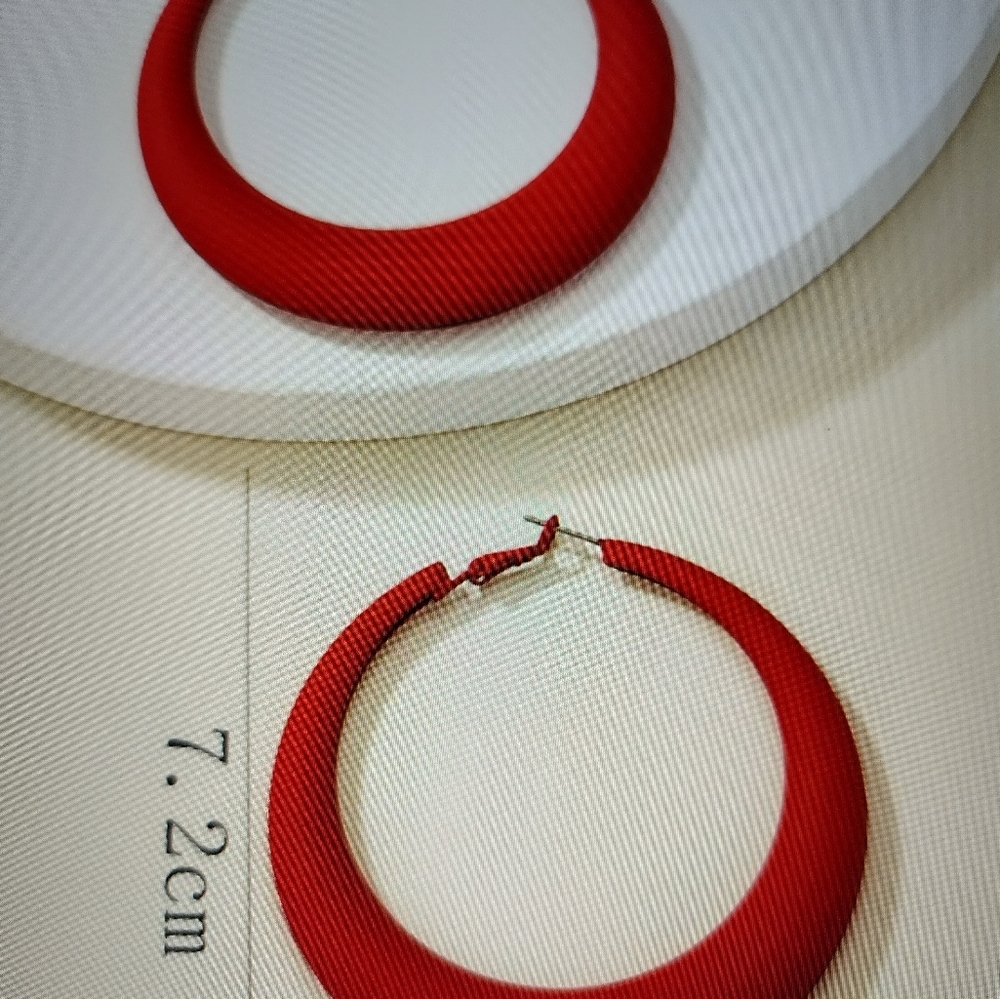 Colored hoop earrings